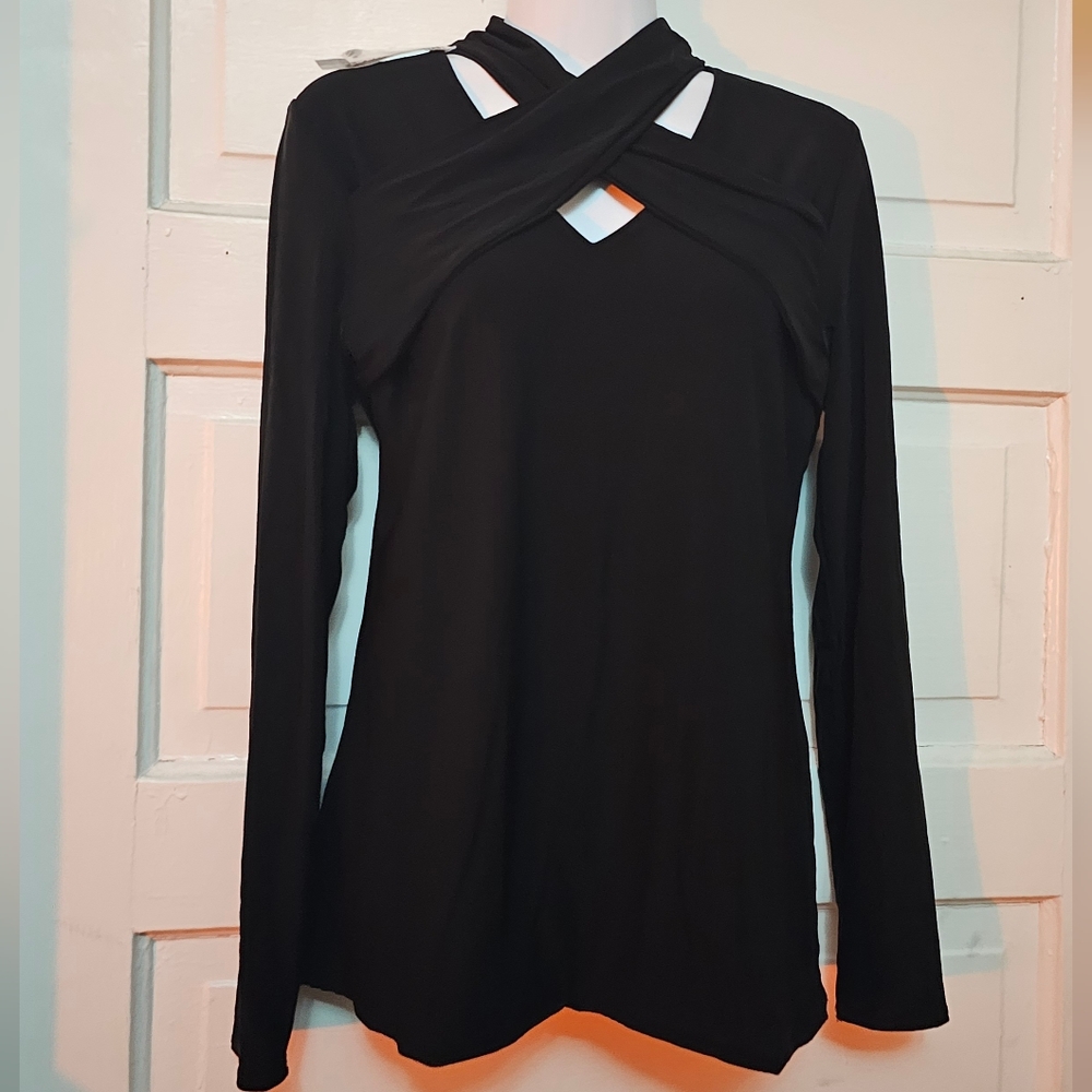 International Concepts Black Blouse